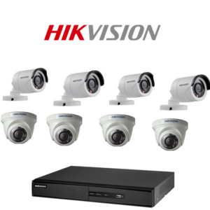 كاميرات مراقبة 2MP Hikvision عالية الجودة HD عدد 8
